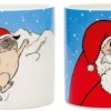 Ars mundi Loriot: 2 Becher mit Künstlermotiven »Weihnachtsmops« & »Weihnachtsmann« im Set