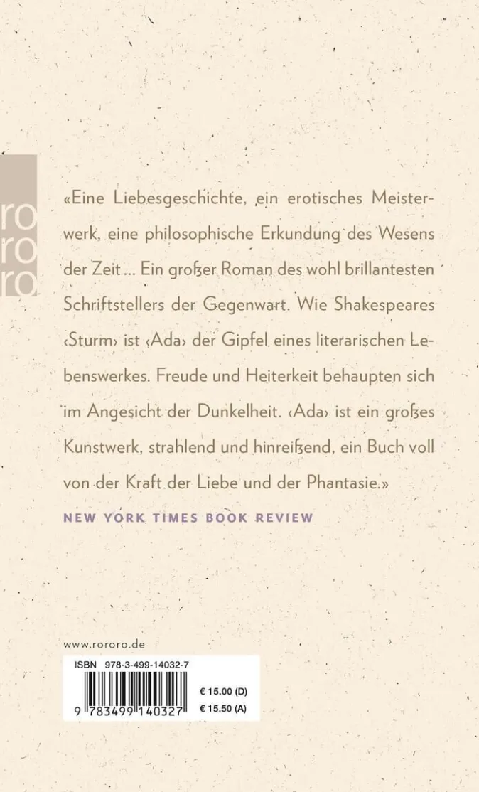 ZEIT Buchhandlung Nabokov, V: Ada