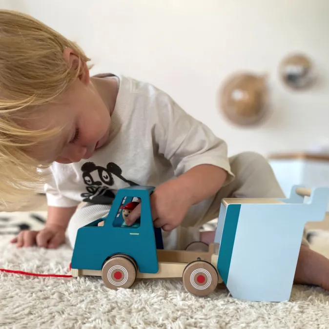 Kinder Small Foot Nachziehfahrzeug Kipplaster