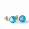 Menard Ohrstecker Muranoglas »Türkis«
