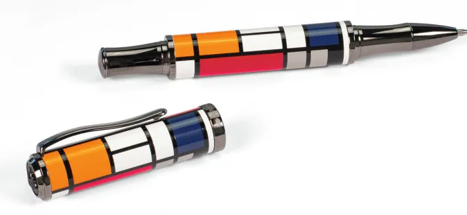 Ars mundi Piet Mondrian: Künstler-Tintenroller »Komposition in Rot, Blau, Schwarz, Gelb und Grau« (1921)