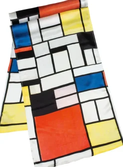 Ars mundi Piet Mondrian: Seidenschal »Komposition mit Rot, Gelb, Blau und Schwarz«