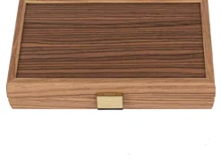 Kinder MANOPOULOS Pocket-Backgammon aus Nussbaum