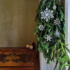 Silke Decker Porzellan Schneekristalle, 6er Set verschiedener Größen