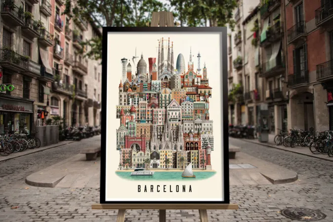 Martin Schwartz Poster »Barcelona«