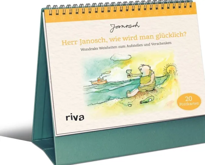 ZEITmagazin Postkartenaufsteller »Herr Janosch, wie wird man glücklich?«