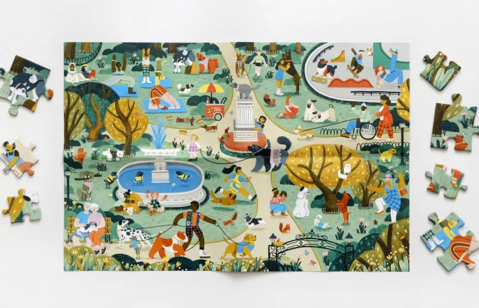 Kinder Laurence King Verlag Puzzle »Gassi gehen«