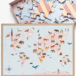 Kinder VISSEVASSE Puzzle »Tierweltkarte«