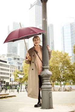 doppler Manufaktur Regenschirm »Norfolk Oxford« Berry