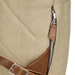 HACK Lederwaren Rolltop-Rucksack aus Segeltuch