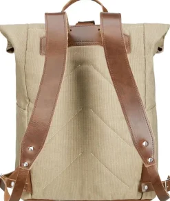 HACK Lederwaren Rolltop-Rucksack aus Segeltuch