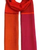 Ulrike Isensee DS Seidenschal in Rot, Orange und Pink