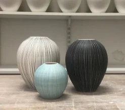 Anna Sykora Pozellan »Sgraffito« Vase groß