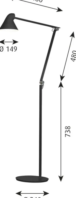 Louis Poulsen Stehleuchte »NJP« schwarz