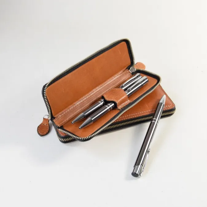 F. Hammann Stiftmäppchen aus Leder