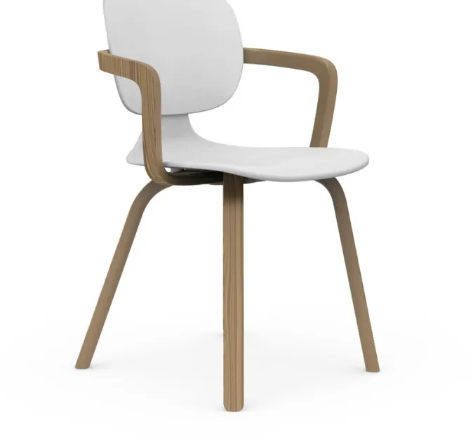Klöber Stuhl »com 66« Weiß, aus Eiche