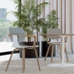 Klöber Stuhl »com 66« Weiß, aus Formvlies und Eiche