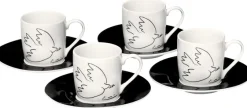 Ars mundi 4-teiliges Espressotassen-Set »La Colombe de la Paix«, nach Pablo Picasso