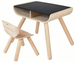 Kinder Plan Toys Tisch mit Stuhl schwarz
