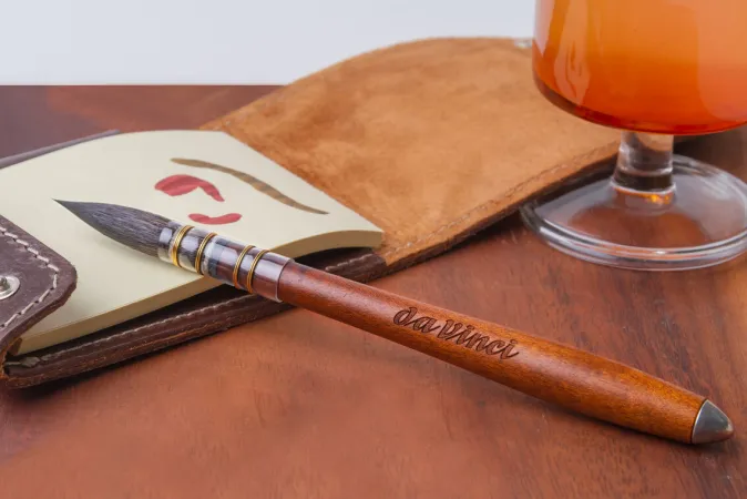 da Vinci MADE IN GERMANY Traditioneller Aquarellpinsel mit Ethergraf®-Metallspitze