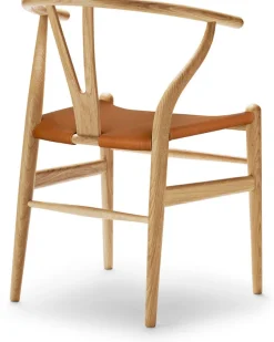 Carl Hansen ZEIT Sonderedition »CH24«, Wishbone Chair aus Eiche und Leder