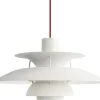 Louis Poulsen ZEIT-Sonderedition Pendelleuchte »PH5 Monochrome« in Weiß und Rot