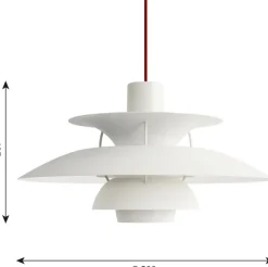 Louis Poulsen ZEIT-Sonderedition Pendelleuchte »PH5 Monochrome« in Weiß und Rot