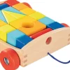 Kinder GOKI Ziehwagen mit 20 Bausteinen
